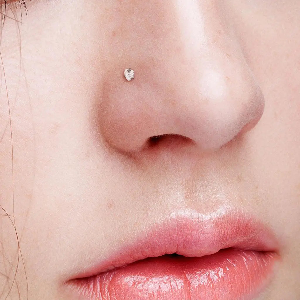 Piercing nez Cœur en acier inoxydable