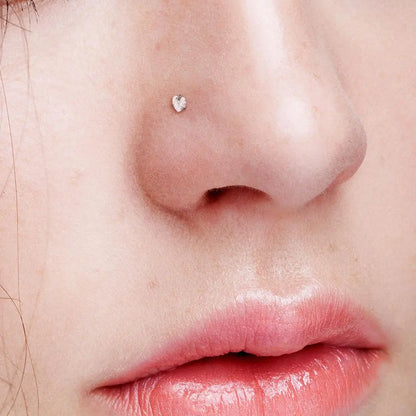 Piercing nez Cœur en acier inoxydable