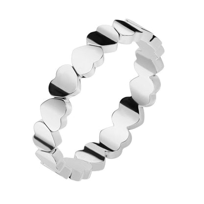 Bague Cœurs – acier inoxydable