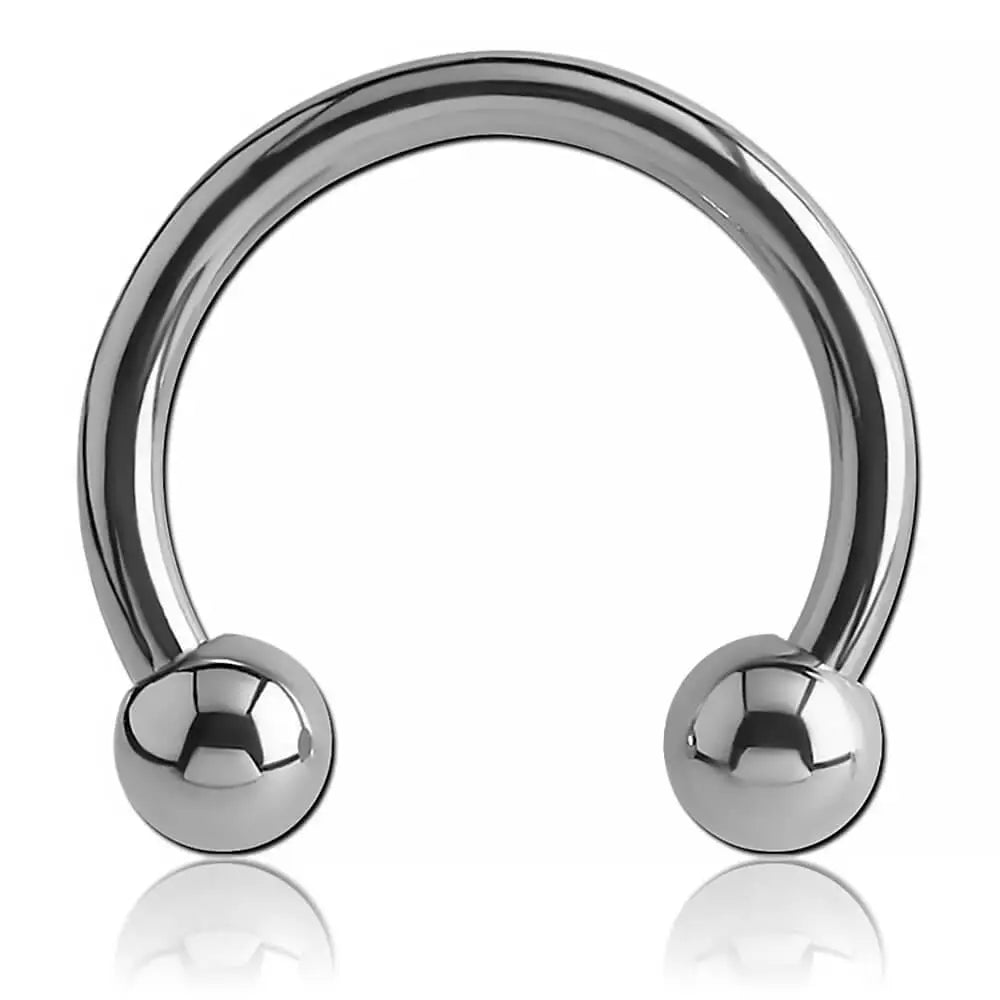 Piercing septum Fer à cheval bille 10 mm en acier inoxydable
