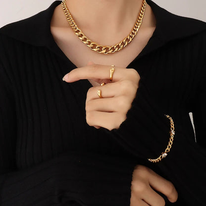 Collier Bergamo en acier inoxydable doré