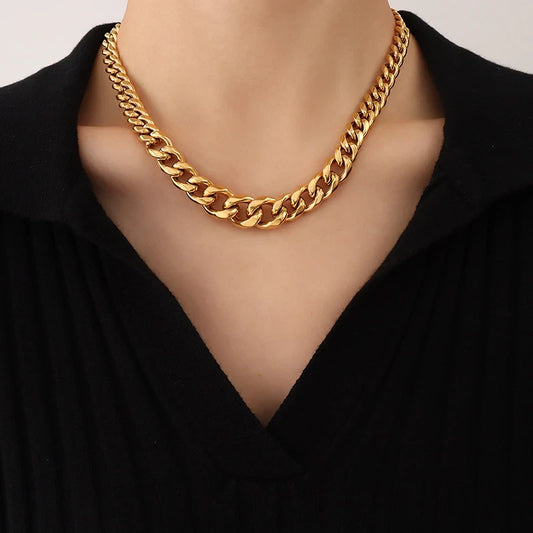 Collier Bergamo en acier inoxydable doré