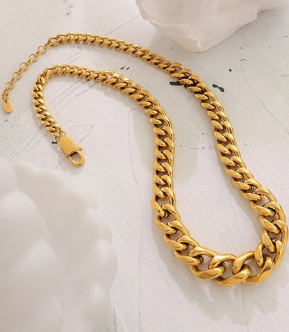 Collier Bergamo en acier inoxydable doré