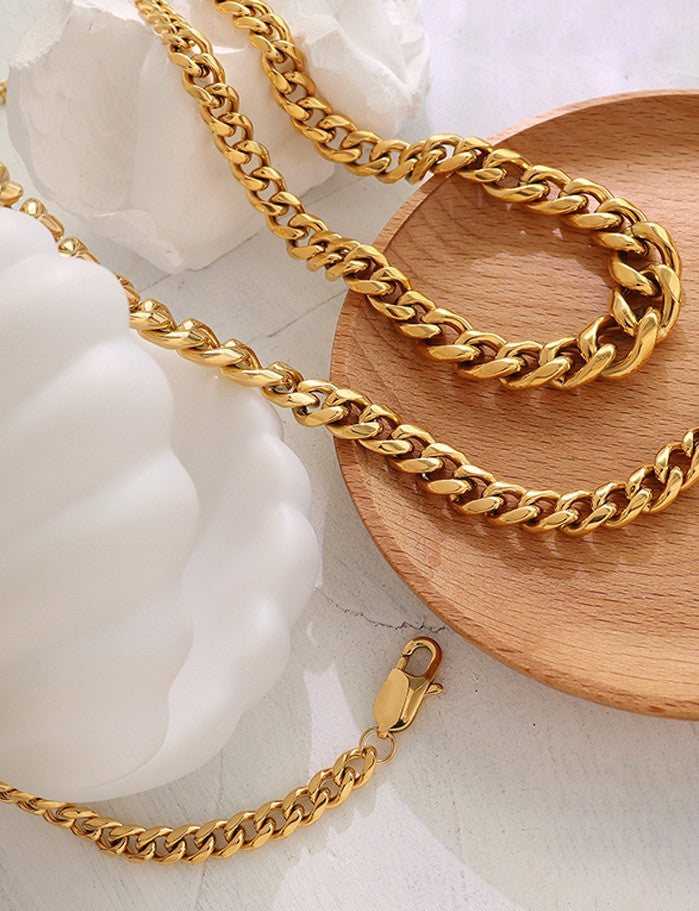Collier Bergamo en acier inoxydable doré