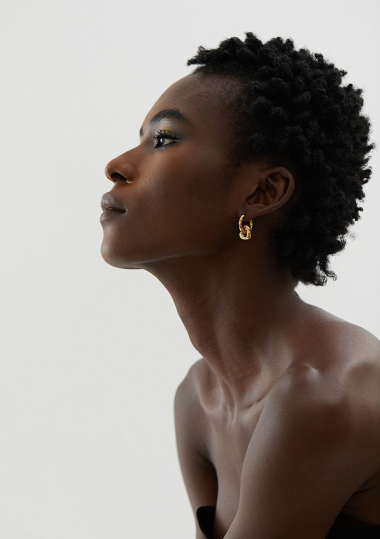Boucles d’oreilles cœur en acier inoxydable