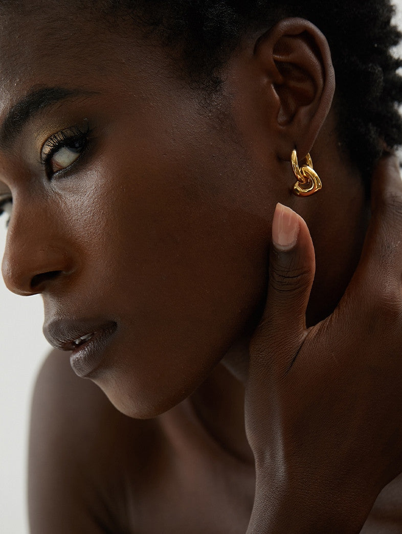 Boucles d’oreilles cœur en acier inoxydable