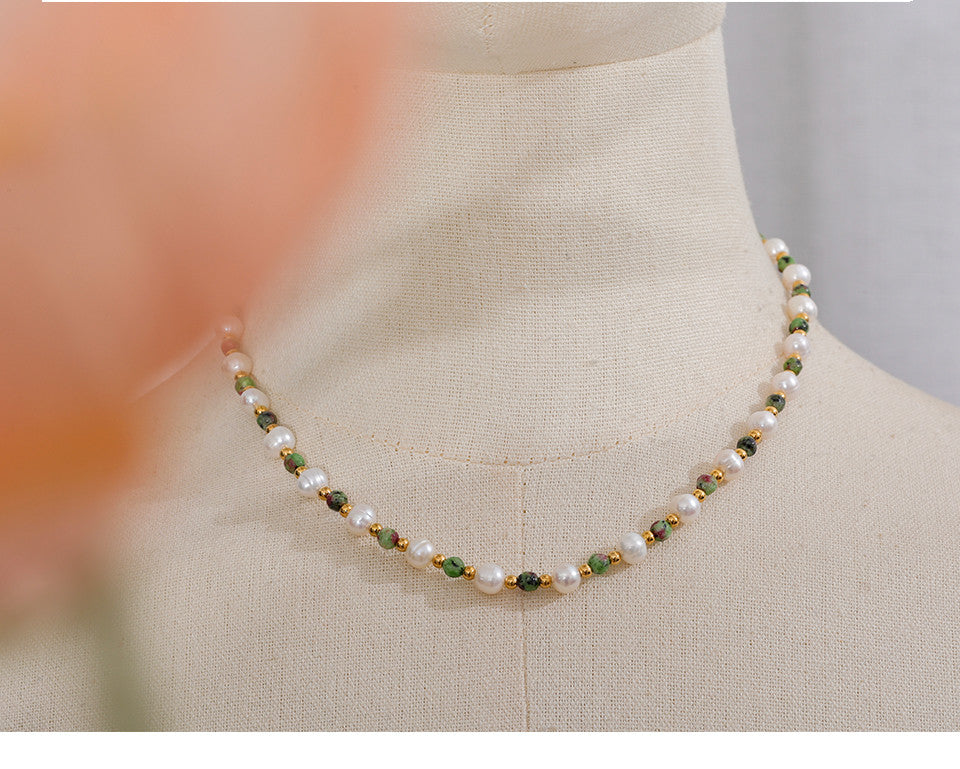 Collier Mystère des Profondeurs en pierres naturelles