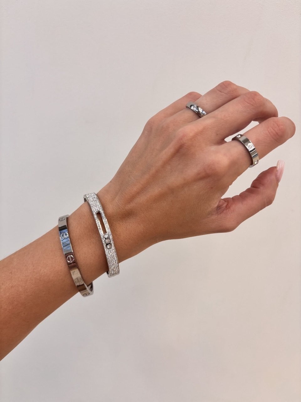 Bracelet Alba avec des zircons en acier inoxydable
