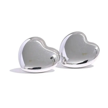Boucles d’oreilles Cœur imposant en acier inoxydable
