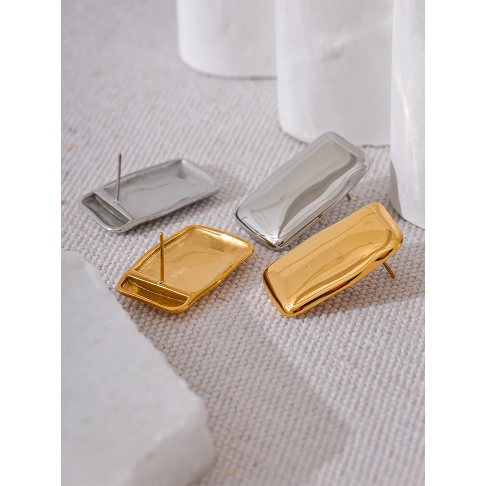 Boucles d’oreilles artistiques en acier inoxydable – style alchimie