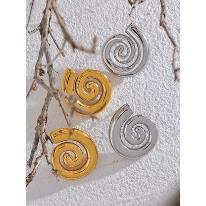 Boucles d’oreilles granges puces Escargot ores en acier inoxydable