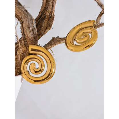 Boucles d’oreilles granges puces Escargot ores en acier inoxydable