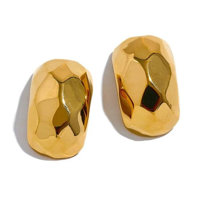 Boucles d’oreilles pendantes facettées ores en acier inoxydable