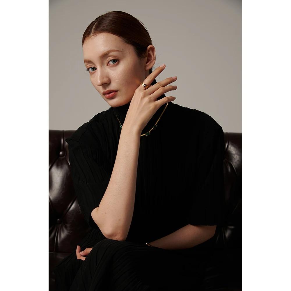 Bague Synergie en acier inoxydable doré