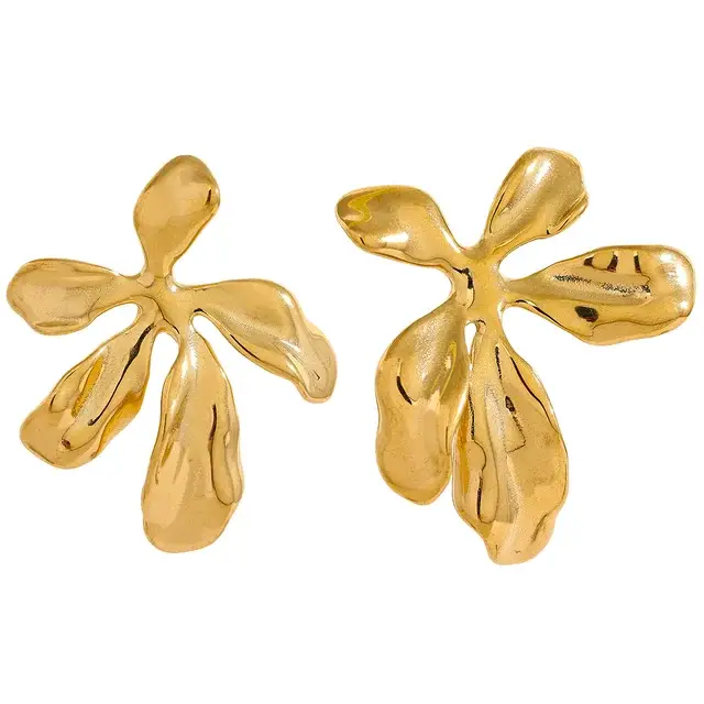 Boucles Fleur Éclatante en acier inoxydable
