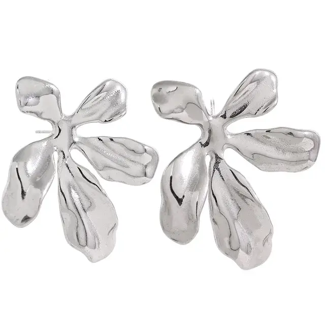 Boucles Fleur Éclatante en acier inoxydable