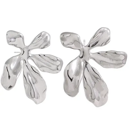 Boucles Fleur Éclatante en acier inoxydable