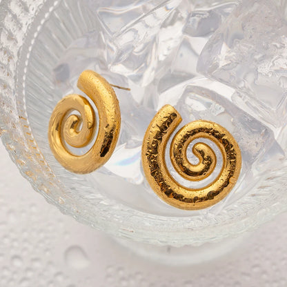 Boucles d’oreilles granges puces Escargot ores en acier inoxydable