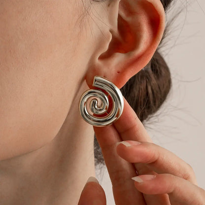 Boucles d’oreilles granges puces Escargot ores en acier inoxydable