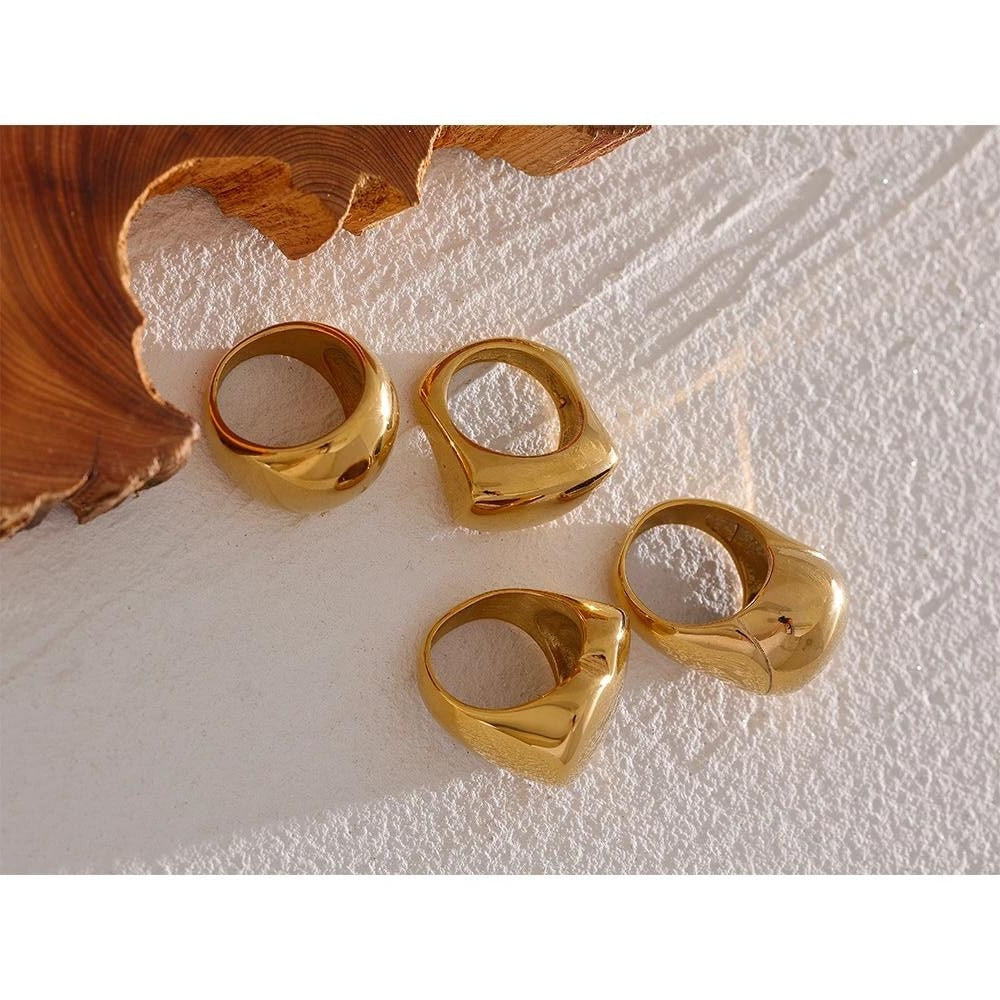 Bague Cœur imposant en acier inoxydable