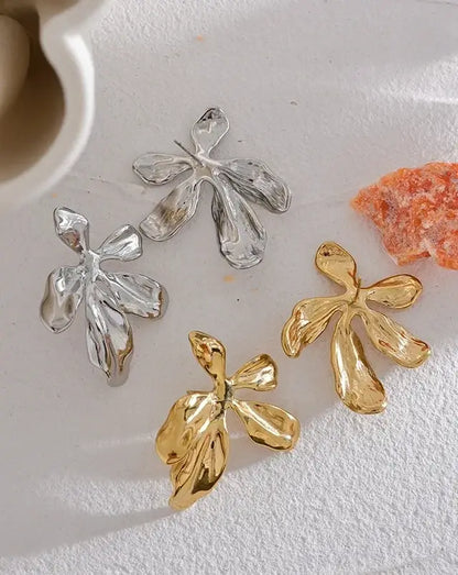 Boucles Fleur Éclatante en acier inoxydable