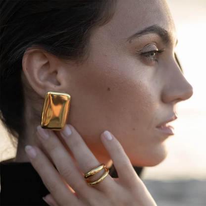 Boucles d’oreilles artistiques en acier inoxydable Alchimie
