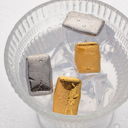 Boucles d’oreilles artistiques en acier inoxydable – style alchimie