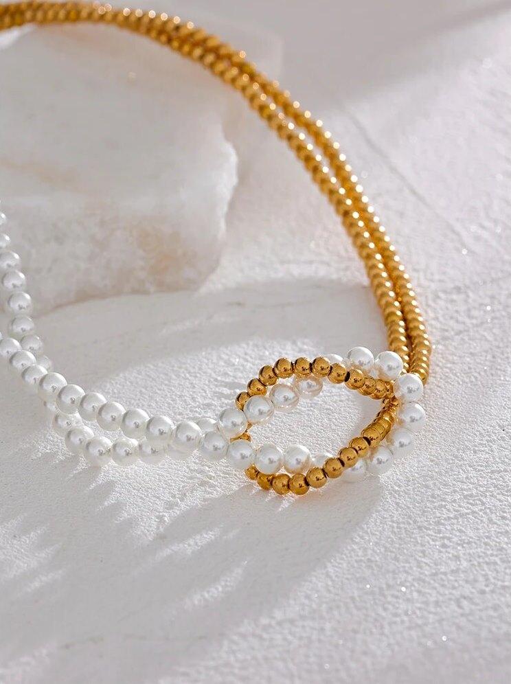 Collier Mélanie en acier inoxydable doré