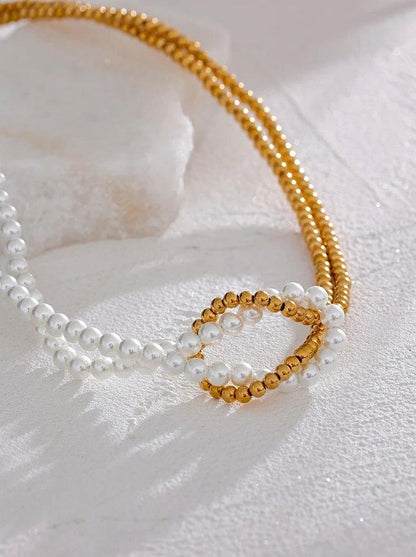 Collier Mélanie en acier inoxydable doré