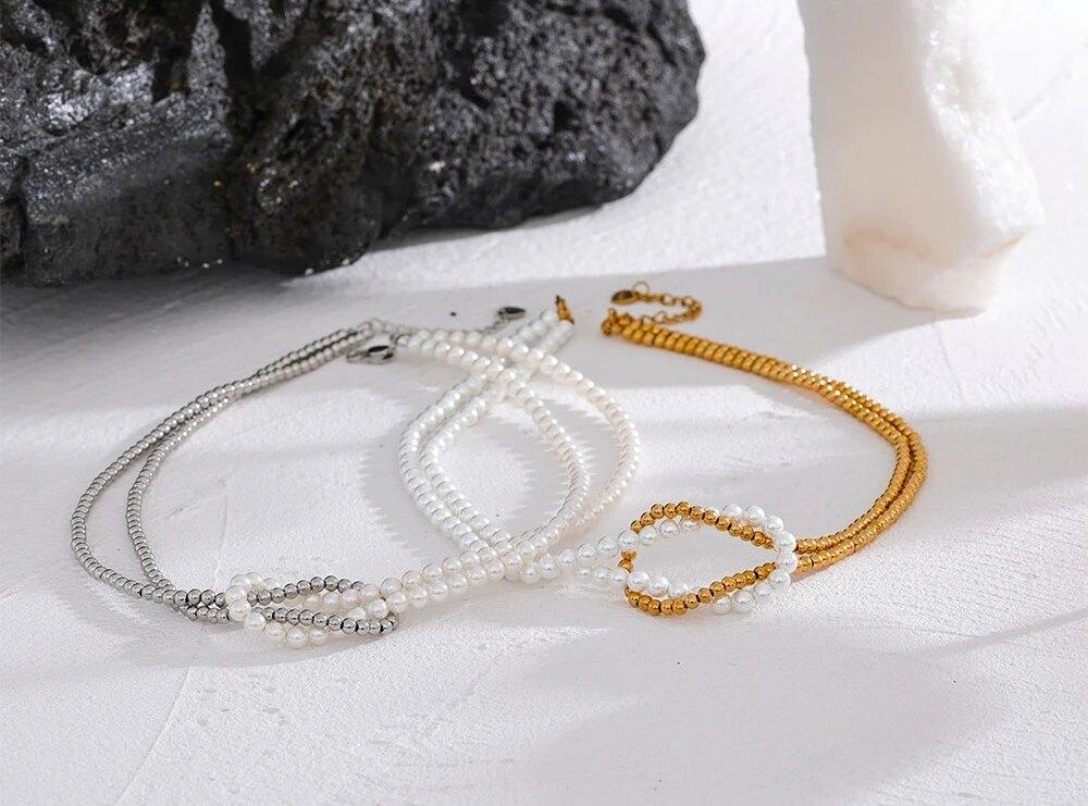 Collier Mélanie en acier inoxydable doré