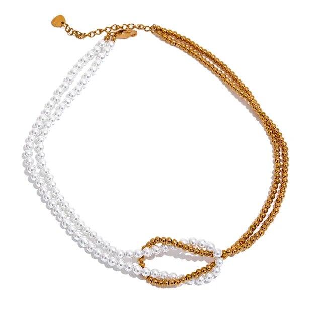 Collier Mélanie en acier inoxydable doré
