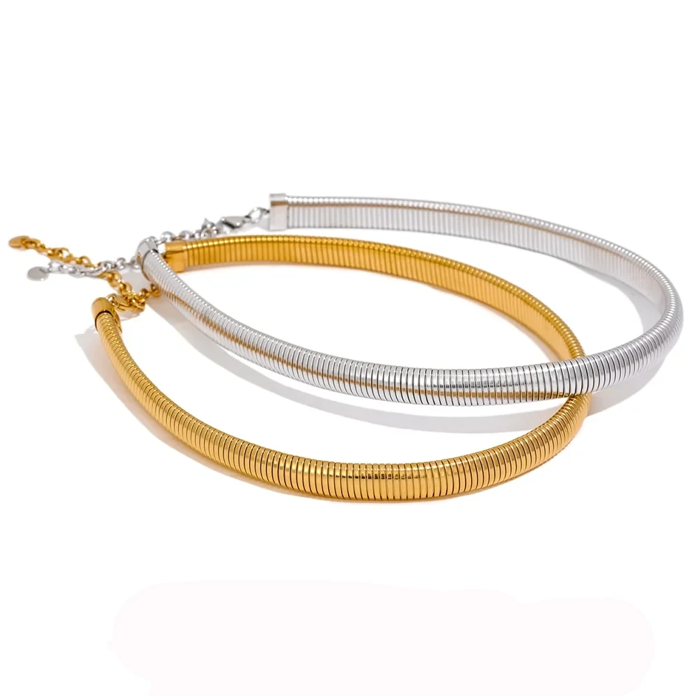 Collier ras du cou en acier Alicante