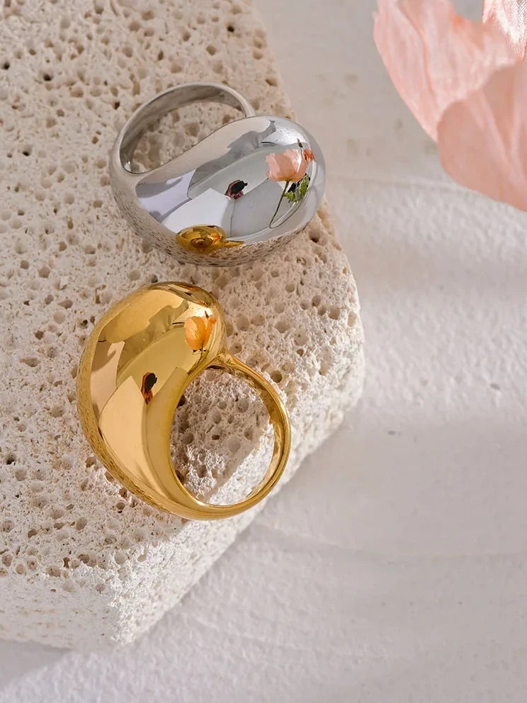 Bague Goutte en acier inoxydable