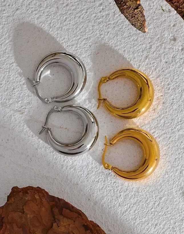 Boucles d’oreilles Magda en acier inoxydable