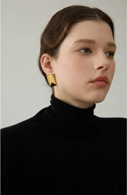 Boucles d’oreilles artistiques en acier inoxydable – style alchimie