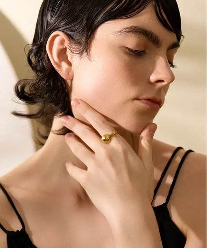 Bague Dualité en acier inoxydable