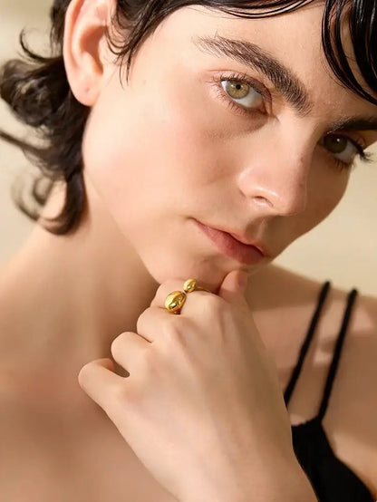 Bague Dualité en acier inoxydable