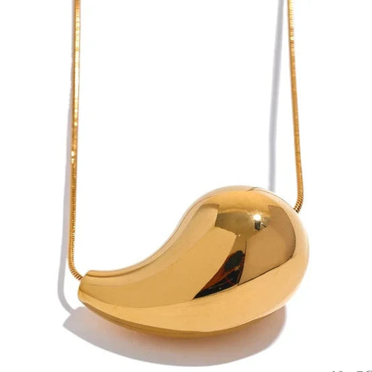 Collier Goutte en acier inoxydable doré
