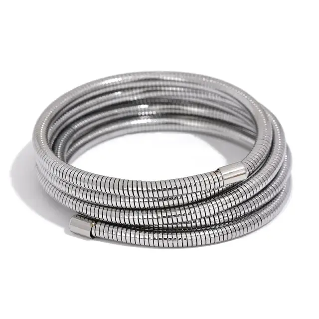 Bracelet manchette Spirale en acier inoxydable doré