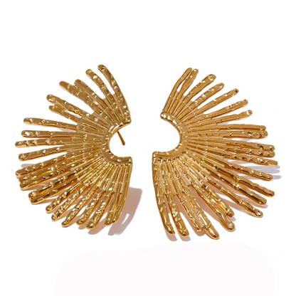 Boucles d’oreilles pendantes Rayons en acier inoxydable