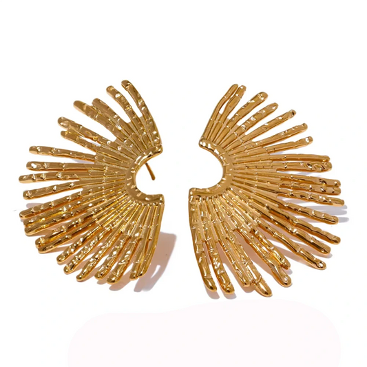 Boucles d’oreilles pendantes Rayons en acier inoxydable