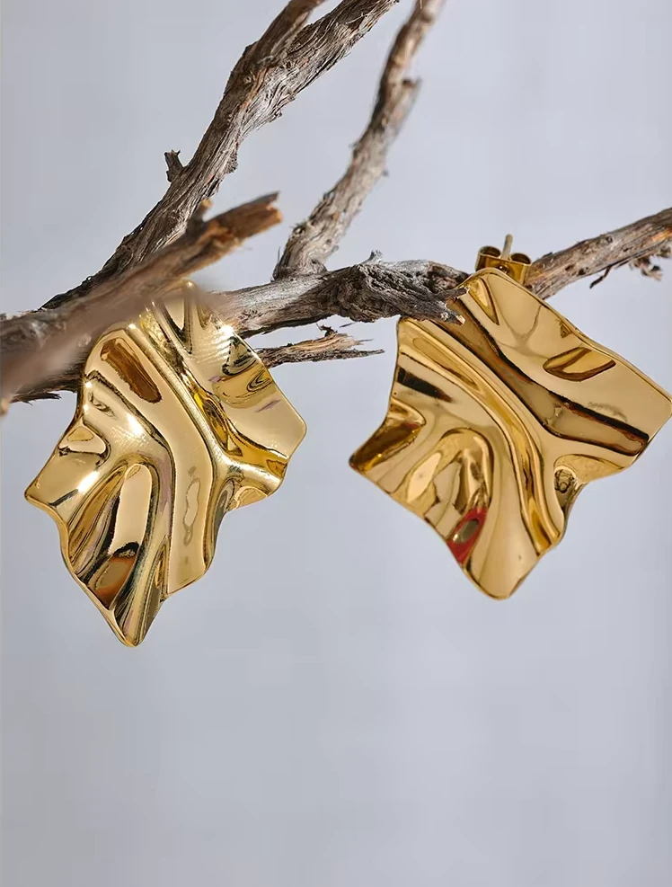 Boucles d’oreilles pendantes Illusion en acier inoxydable