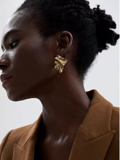 Boucles d’oreilles pendantes Illusion en acier inoxydable