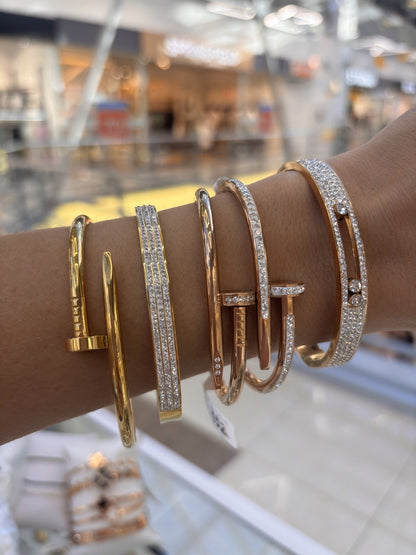 Bracelet Alba avec des zircons en acier inoxydable