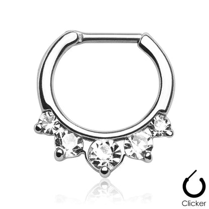 Piercing septum clicker Alma en acier inoxydable