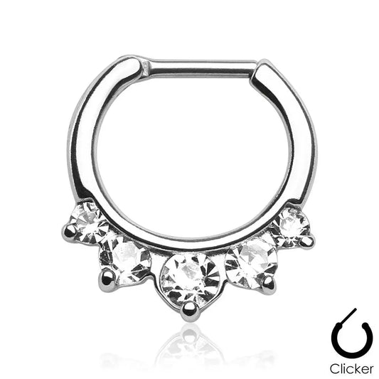 Piercing septum clicker Alma en acier inoxydable