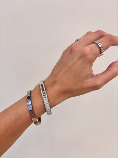 Bracelet Alba avec des zircons en acier inoxydable