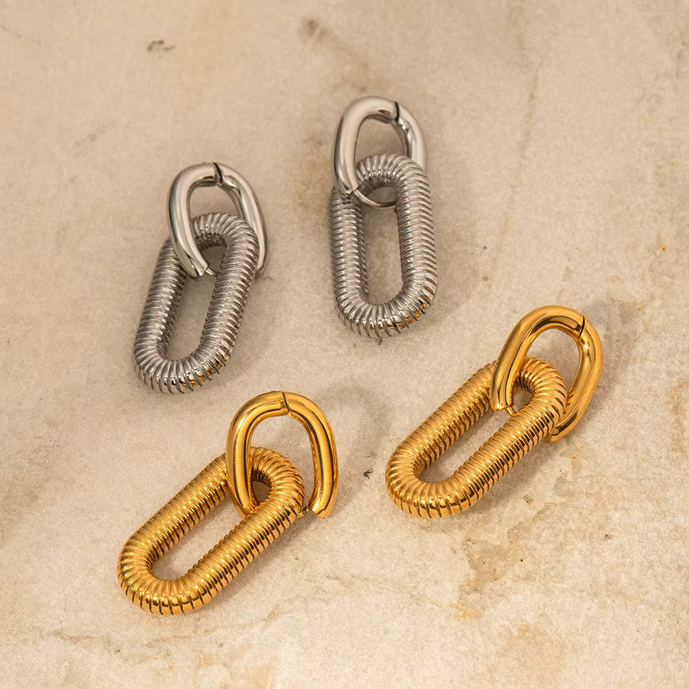 Boucles d’oreilles transformables en acier inoxydable