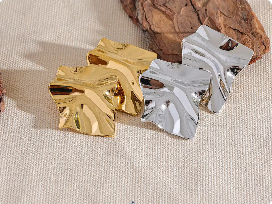 Boucles d’oreilles pendantes Illusion en acier inoxydable