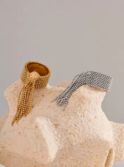 Bague Chains avec pendentifs dorés